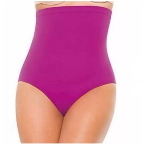 SPANX Core High Rise Shaping FullCoverage Swim Bottoms Shapewear In Berry NWT - Picture 1 of 14